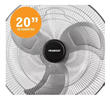Ventilador De Pie Peabody PE-VP250 20" 130W Primera