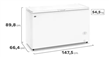 Freezer Horizontal Gafa FGHI400B-XL Blanco Inverter 402lts Outlet