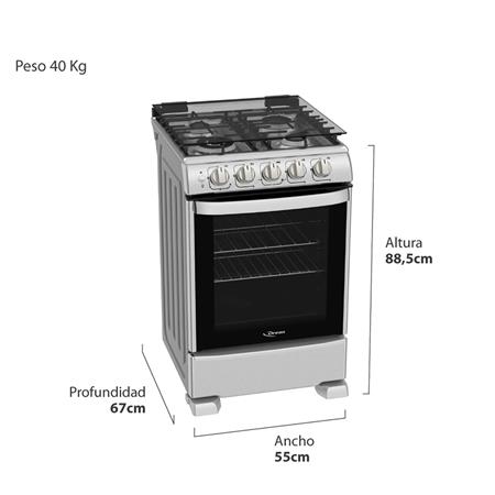 Cocina Multigas 55 cm Acero Inoxidable Drean CD5507AI Outlet