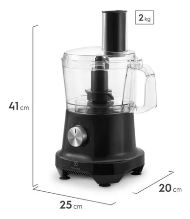 Multiprocesadora Electrolux Fpa25 2 Velocidades Negro Outlet