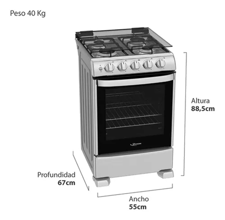 Cocina Gas 55 cm Drean Inox CD5505AI Outlet